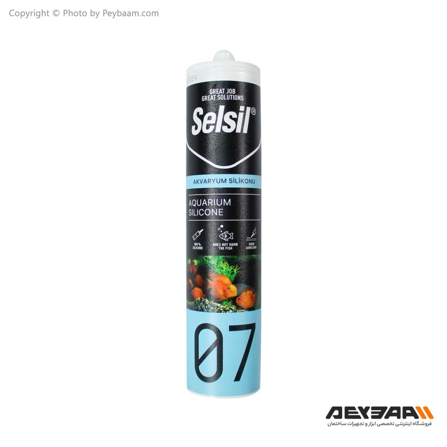چسب سیلیکون آکواریوم سلسیل (Selsil) مدل 07 حجم 280 میلی لیتر