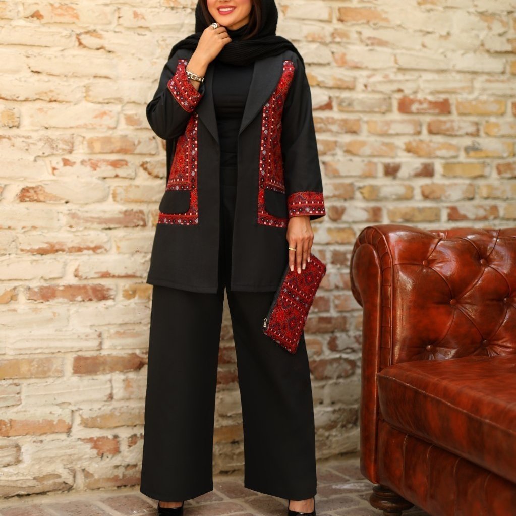 ست عیدانه سه تیکه کت و شلوار و کیف