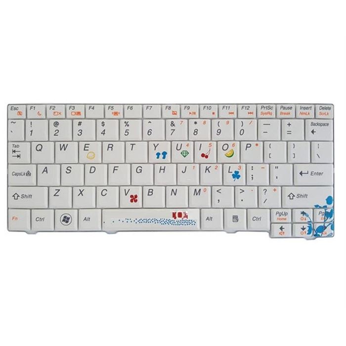 کیبورد لپ تاپ لنوو IdeaPad S10 سفید