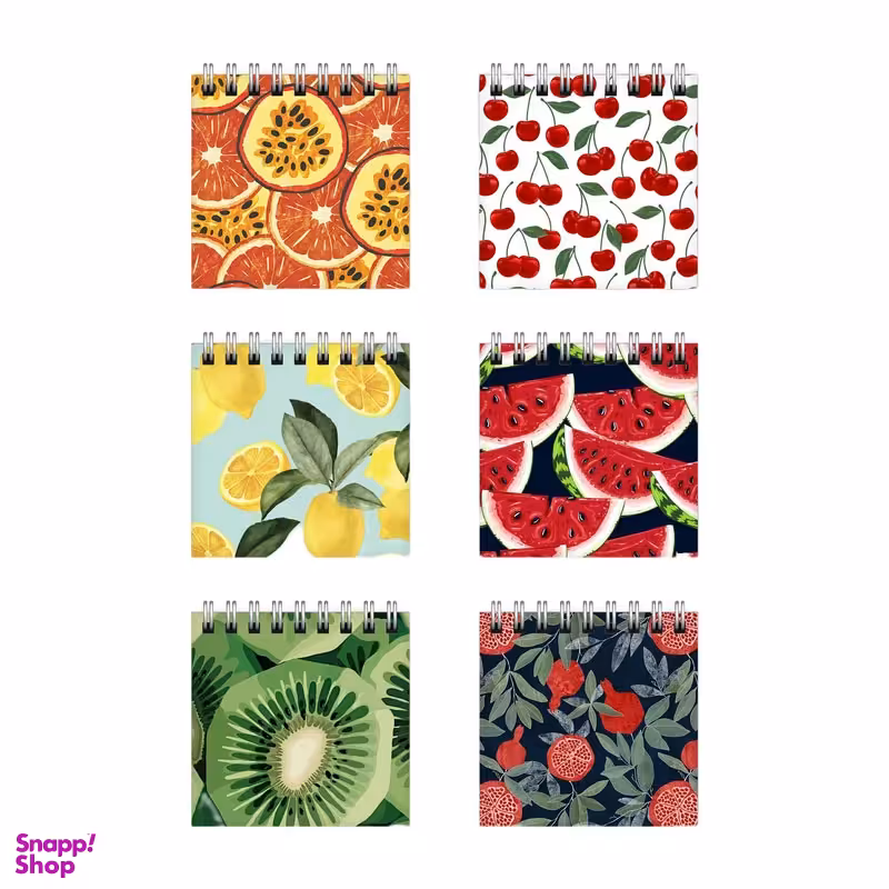 دفترچه یادداشت بامبیلیپ طرح میوه ها کد 669231 مجموعه 6 عددی