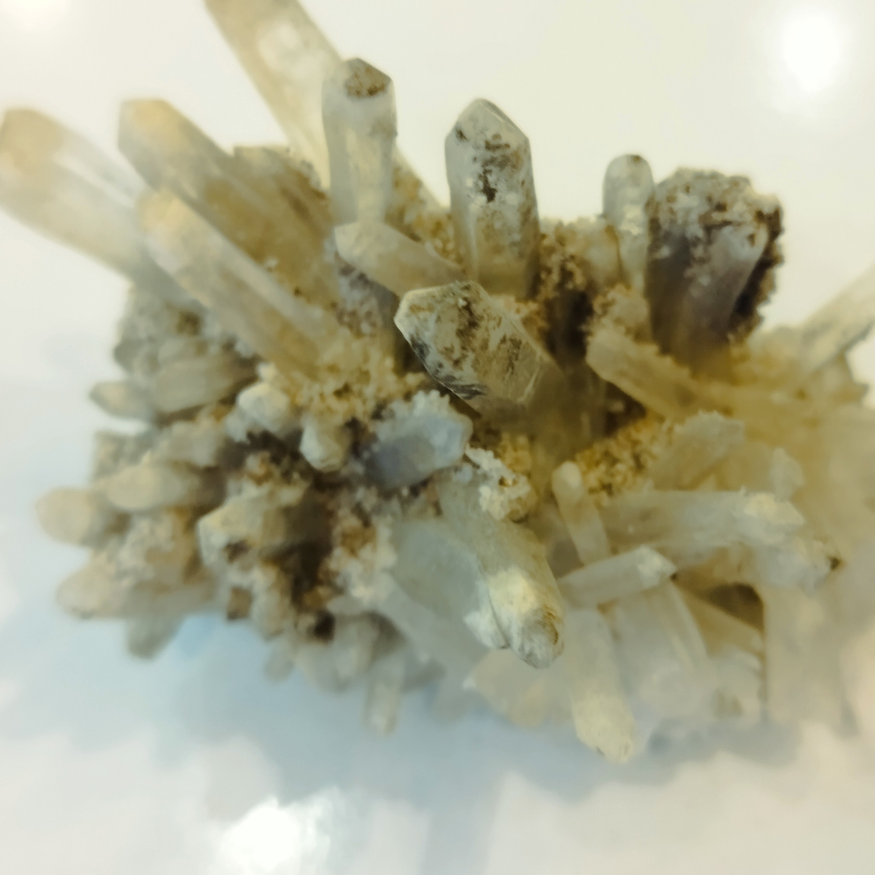 کوارتز دودی کلکسیونی با بلورهای بلند 42گرم