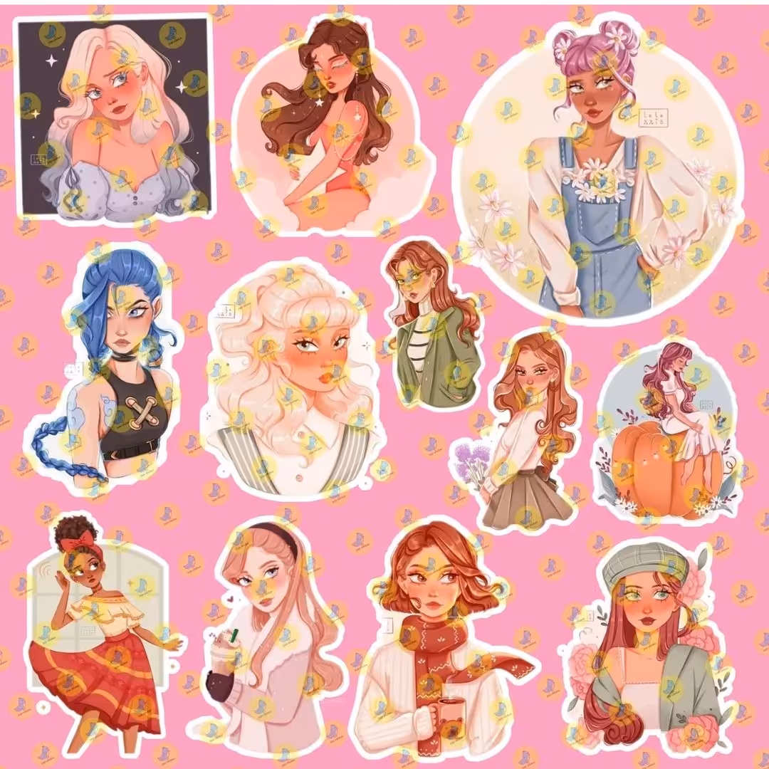 پک استیکر دختر های ژورنالی