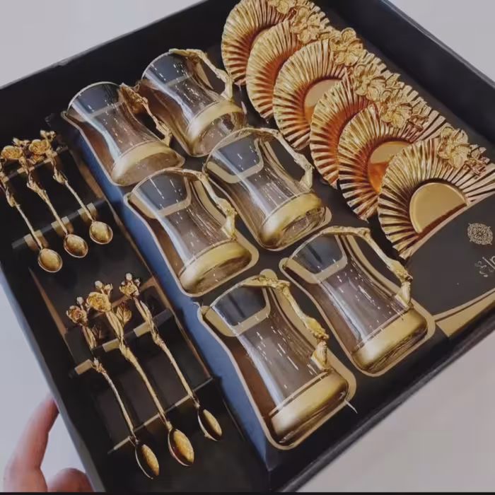 ست چایخوری 18 پارچه مدل گل ژاپنی محصول ترکیه