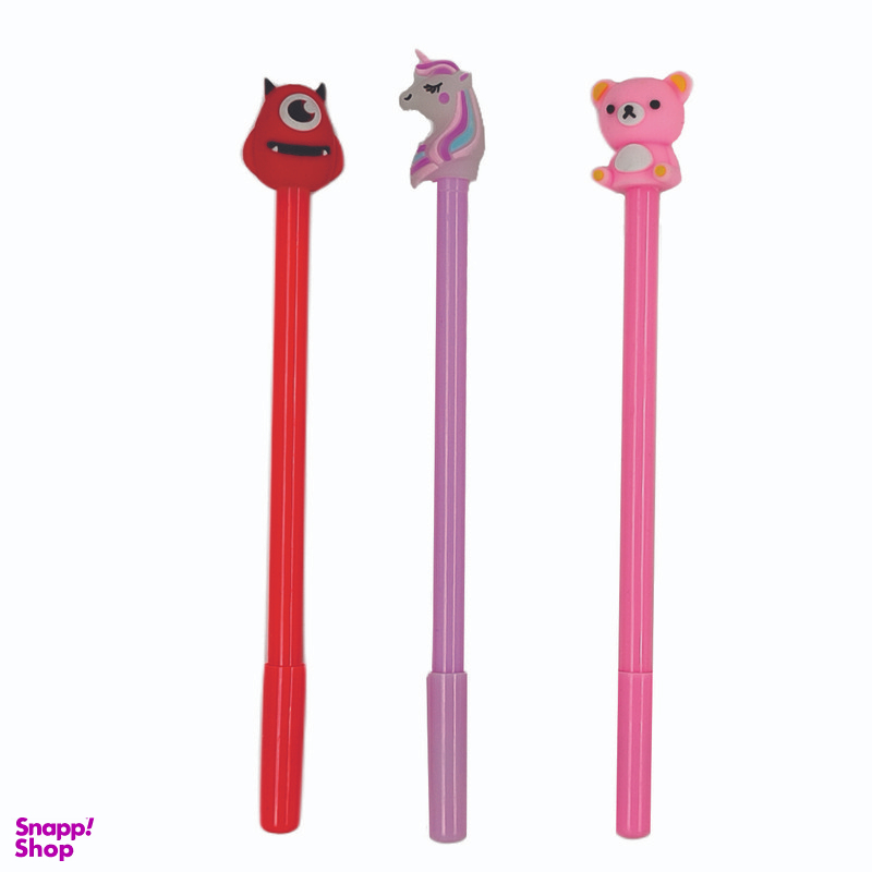 روان نویس مدل یونیکورن و هیولا و خرسی مجموعه 3 عددی