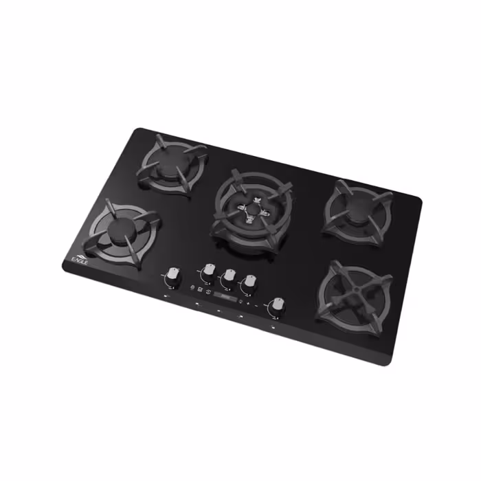 اجاق گاز شیشه ای ایگل مدل 118 پلاس دارای تایمر برای 5 شعله