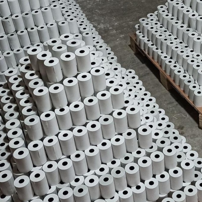 20 عدد رول حرارتی فیش پرینتر 8 سانت چاپ مشکی رستوران 