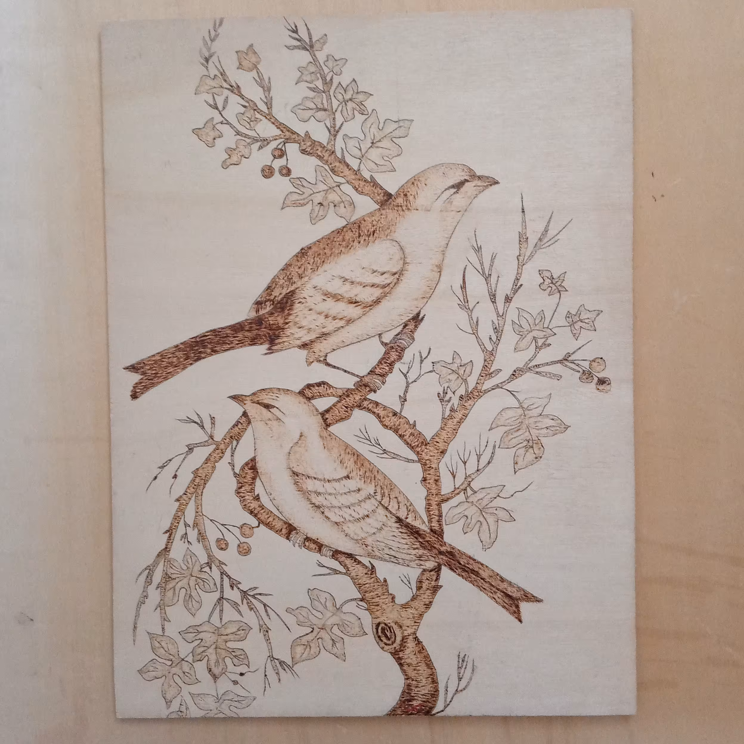 سوخت نگار چوب گل و مرغ