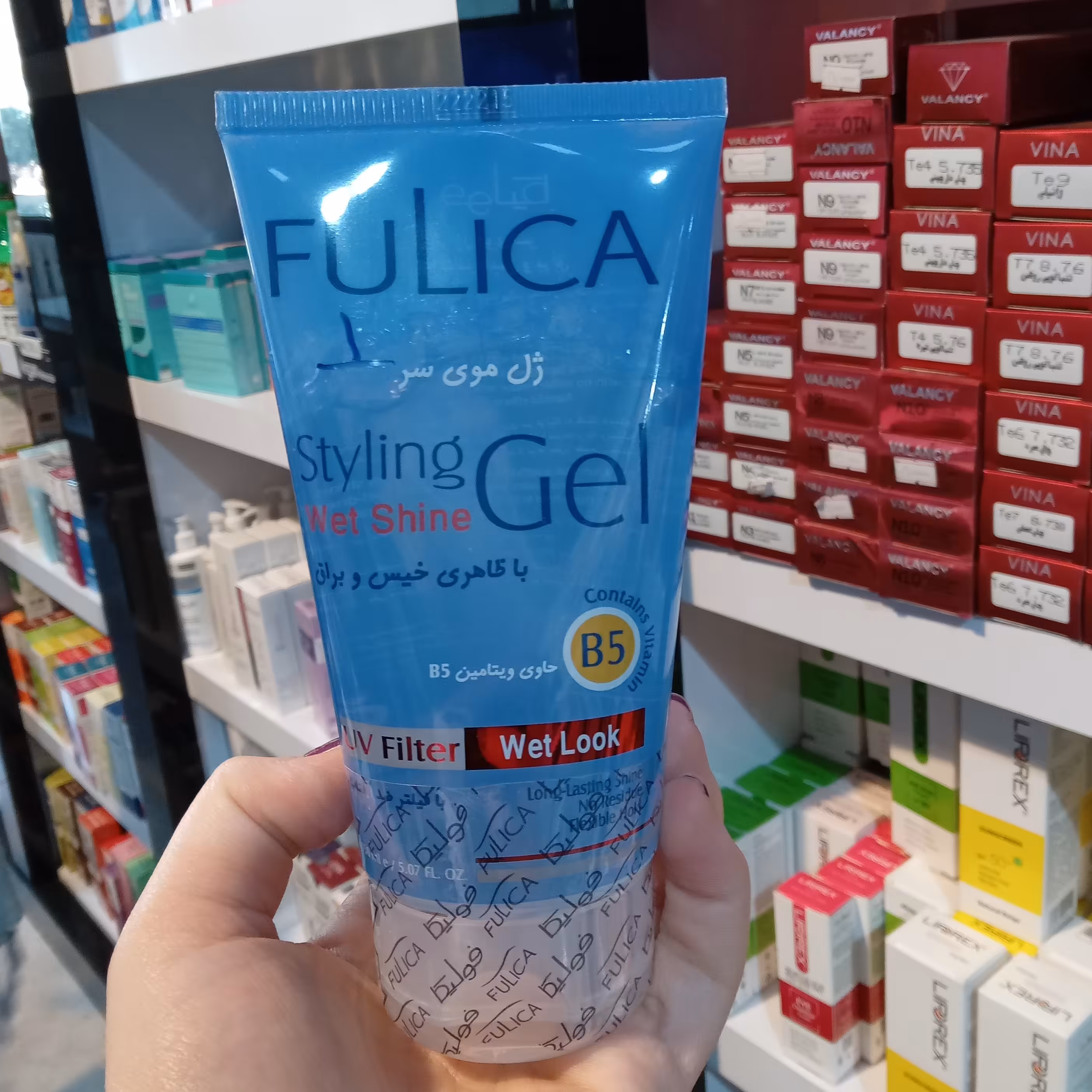 ژل موی سربا ظاهر خیس و براق فولیکا