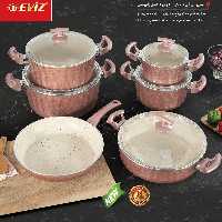 سرویس قابلمه 11 پارچه اویز  EVIZ مدل الیپس رزگلد با ارسال رایگان