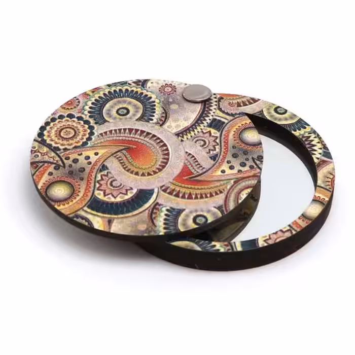 آینه جیبی طرح بته جقه