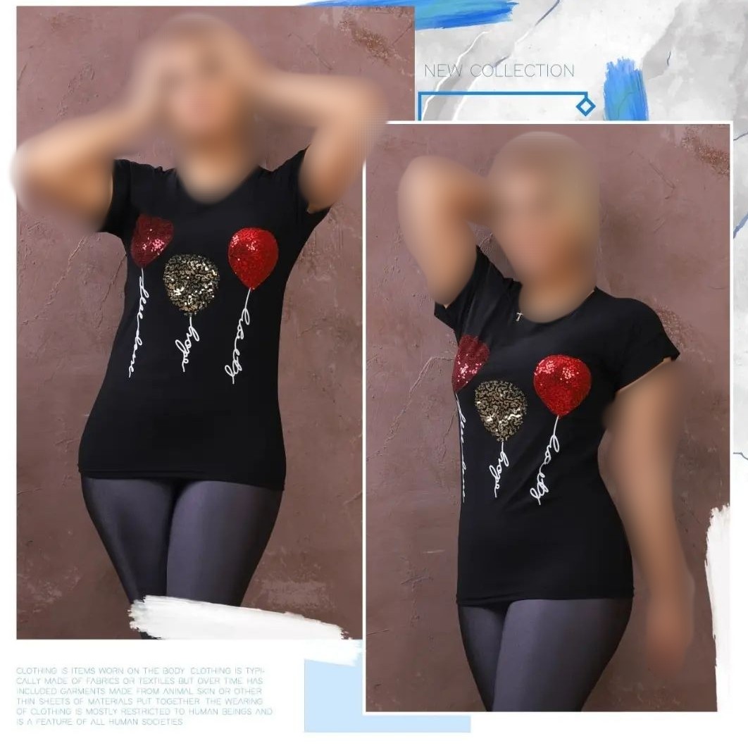 تیشرت بادکنک مشکی