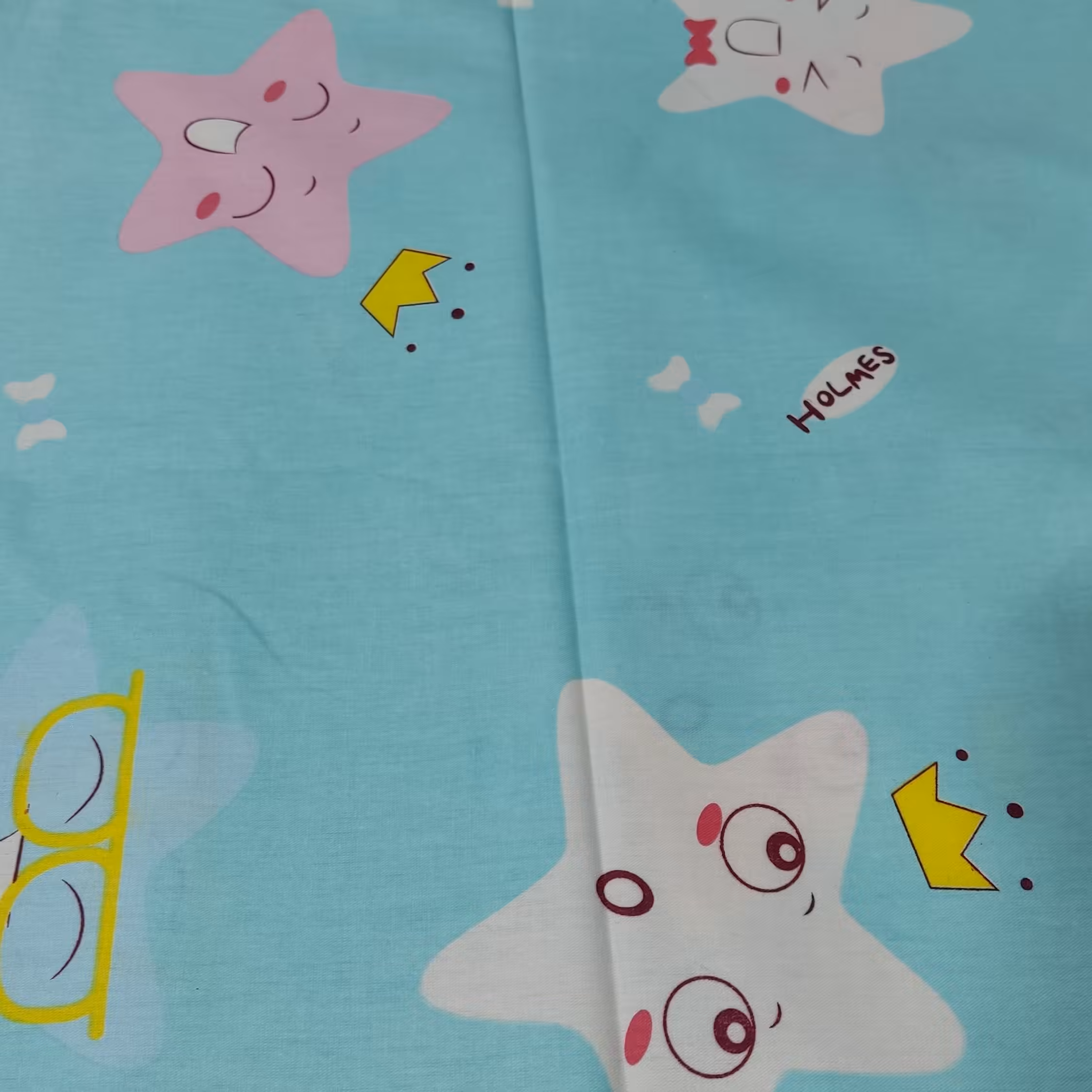 پارچه ملافه طرح ستاره تمام پنبه 2 متر عرض