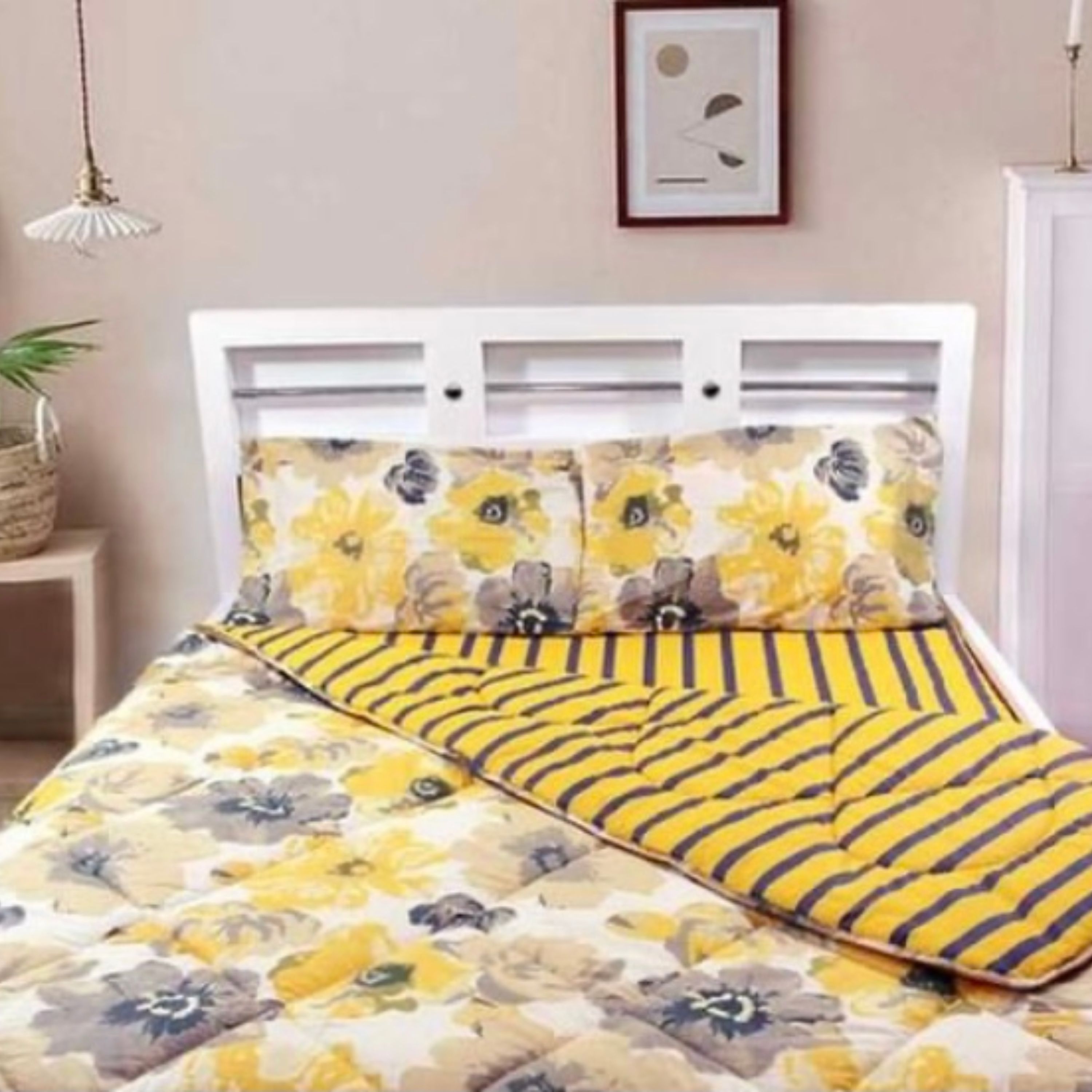 روتختی تکنفره طرح آفتابگردان برواگالری با جنس 100 درصد نخ پنبه و دوخت درجه یک