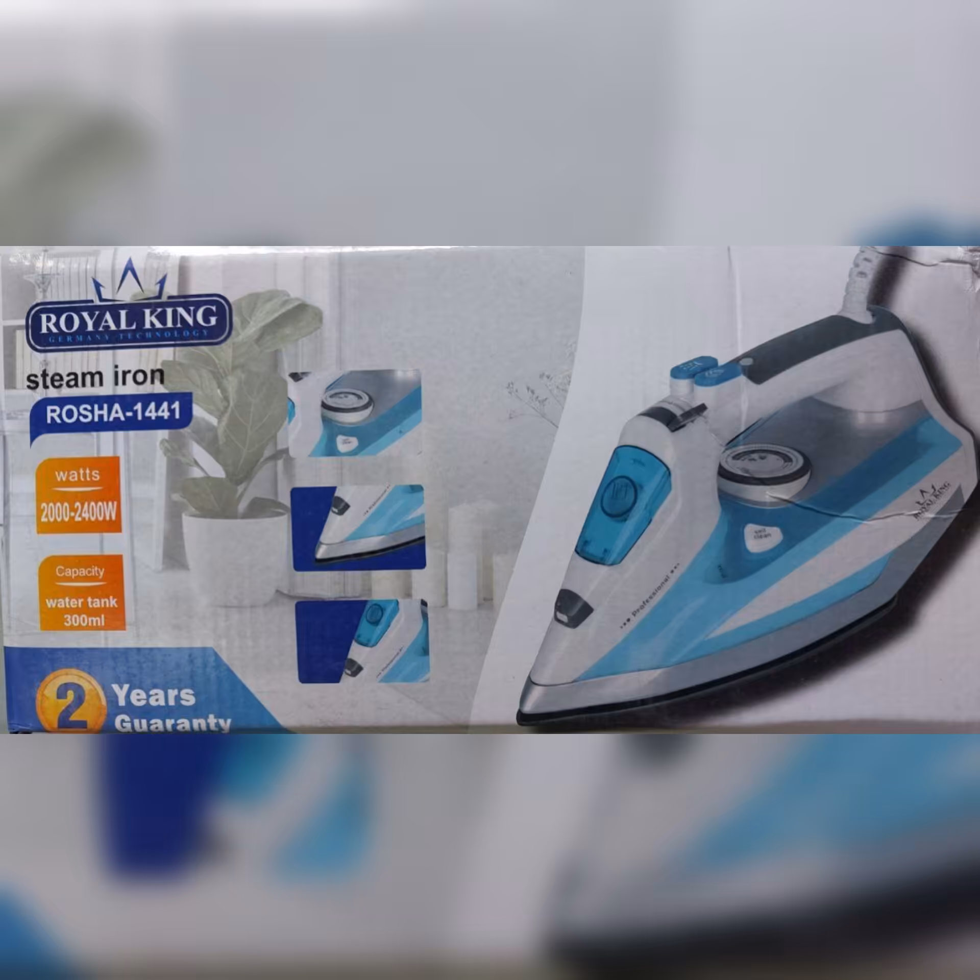 اتو بخار کفه سرامیک 2400 وات رویال کینگ کد 1441