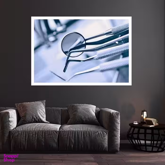 تابلو بکلیت طرح ابزار مطب دندانپزشکی مدل قاب شاسی W-s9492