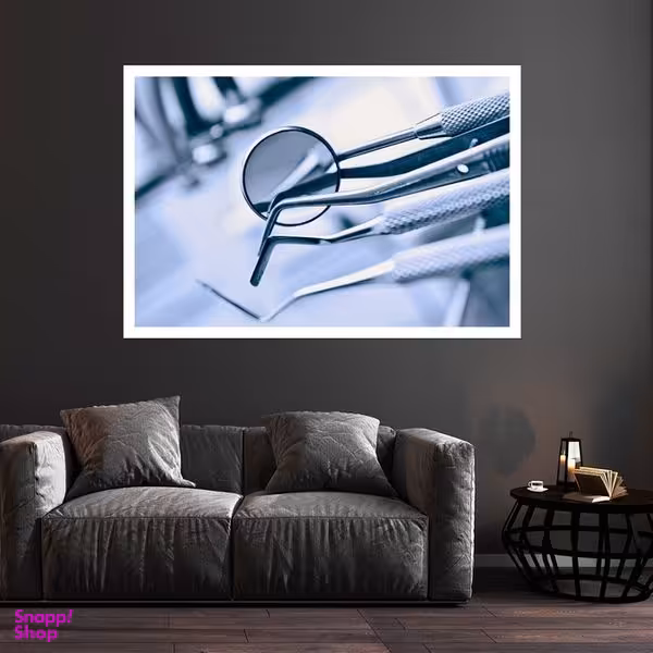 تابلو بکلیت طرح ابزار مطب دندانپزشکی مدل قاب شاسی W-s9492
