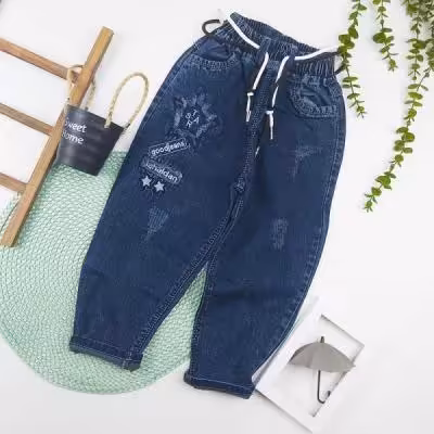 شلوار مام فیت دخترانه ستاره 6 تا 13 سال کد 10041