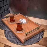 سینی تخت دسته دار چوبی