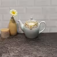 قوری چینی گلدیس سایز بزرگ باکیفیت طراحی خاص و زیبا مناسب جهیزیه 