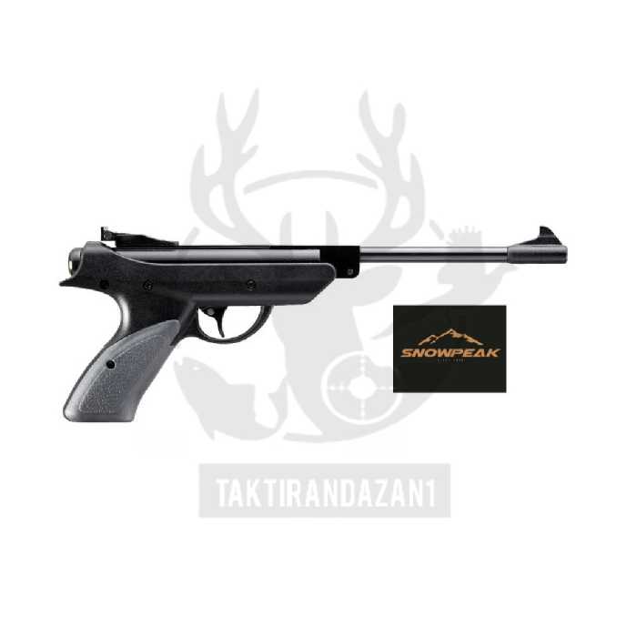 تپانچه بادی مسابقه ای snowpeak  sp500 رنگ مشکی طوسی کالیبر 5.5 آکبند