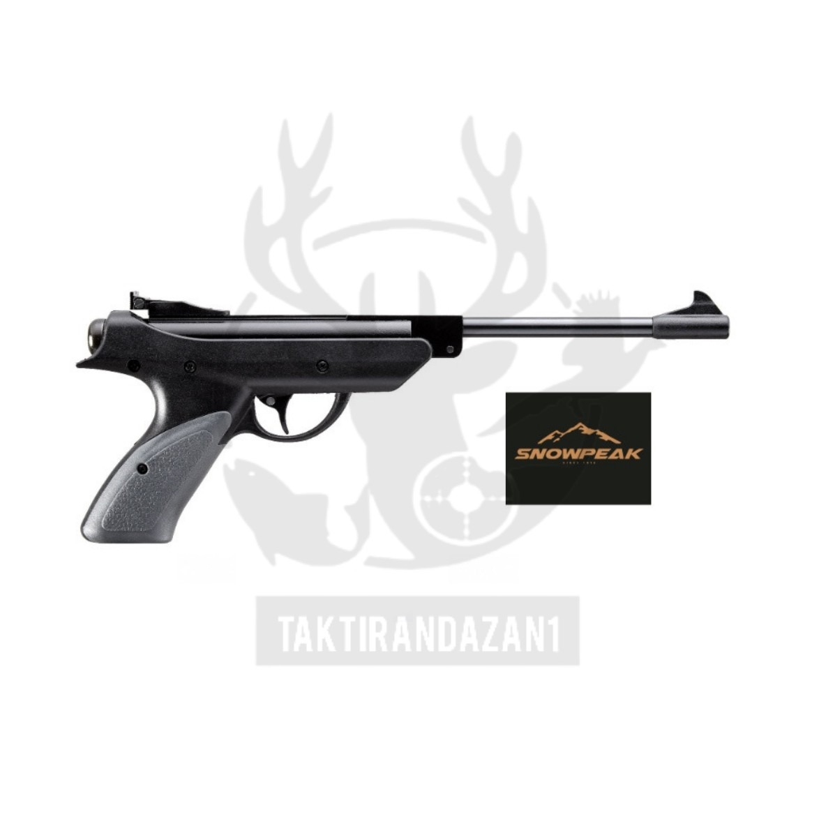 تپانچه بادی مسابقه ای snowpeak  sp500 رنگ مشکی طوسی کالیبر 5.5 آکبند