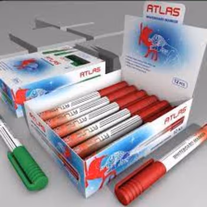 ماژیک وایتبرد اطلس نوک گرد رنگ قرمز