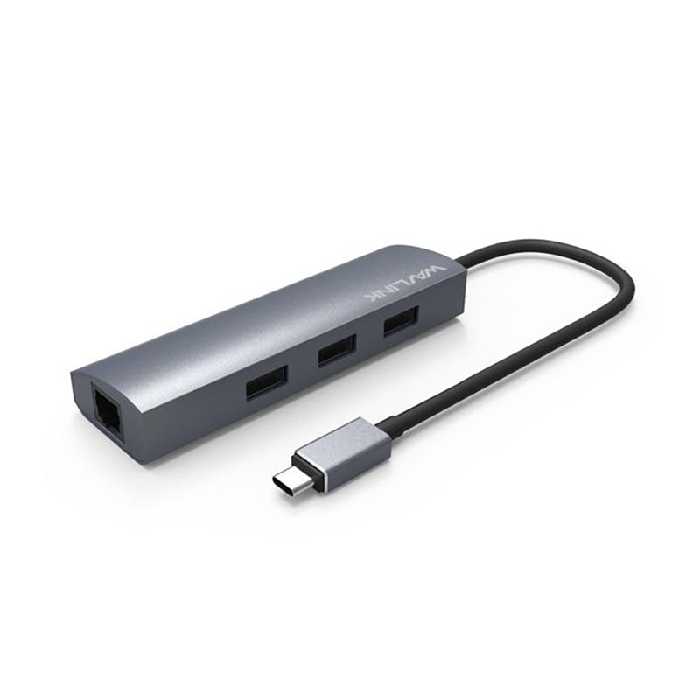 هاب و تبدیل Type-c به USB 3.0 و LAN ویولینک مدل UH3031GC