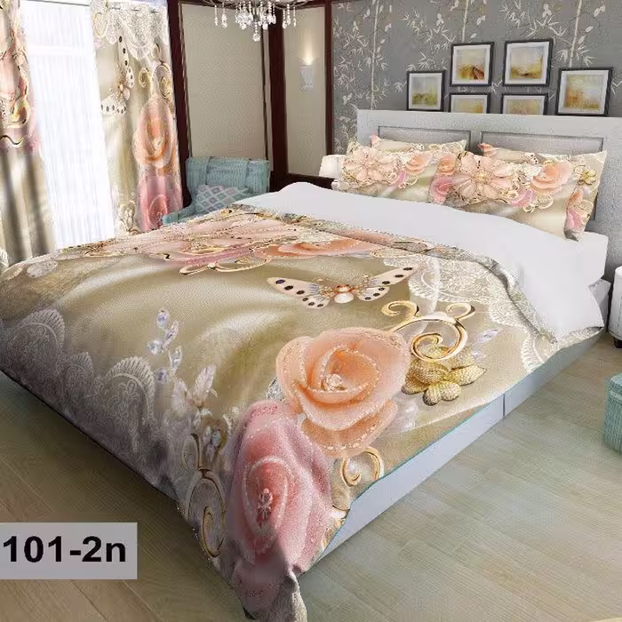 سرویس روتختی 2 نفره تنسل چاپی برندترک لند(Turk Land) z 101