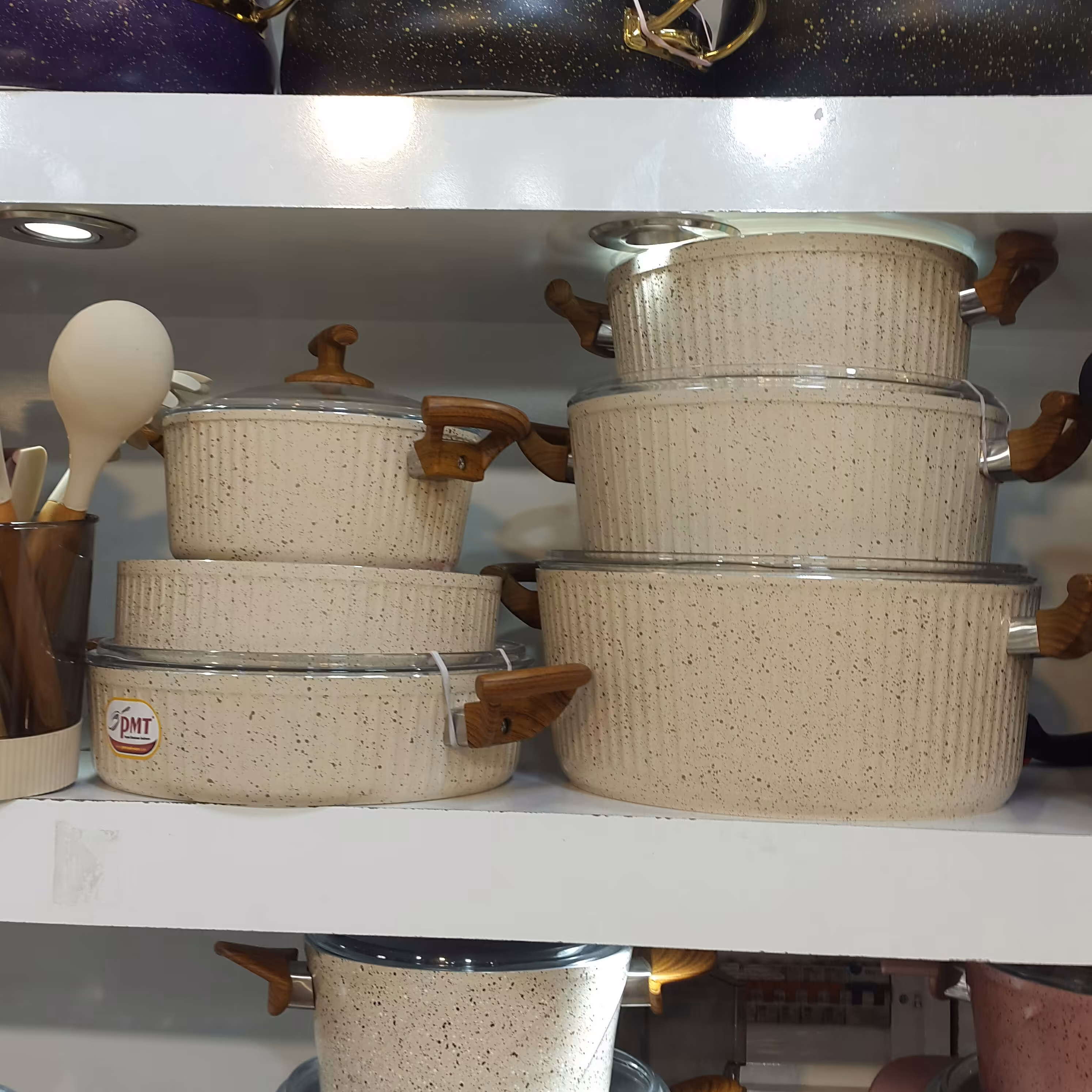 سرویس قابلمه چدن گرانیتی 11 پارچه PMT مدل السا 