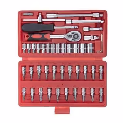 جعبه بکس 46 پارچه بکس ، پیچ گوشتی و آلن بکسی درایو 1/4 فورتیکا FORTIKA مدل FA4646