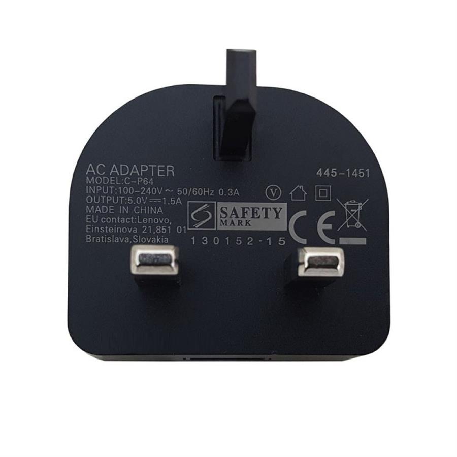 آداپتور تبلت و موبایل لنوو 5V 1.5A یو اس بی