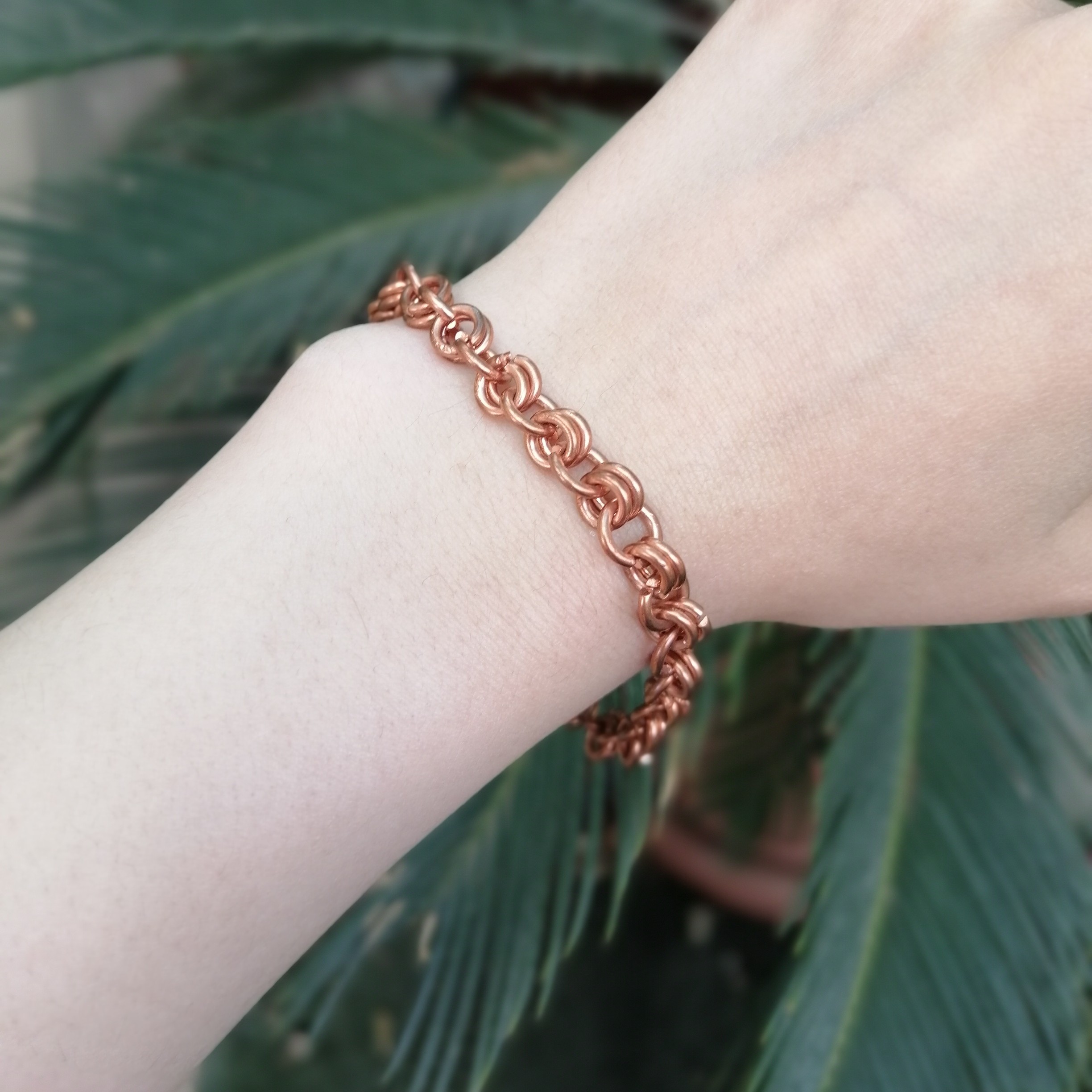 دستبند زنجیری مسی