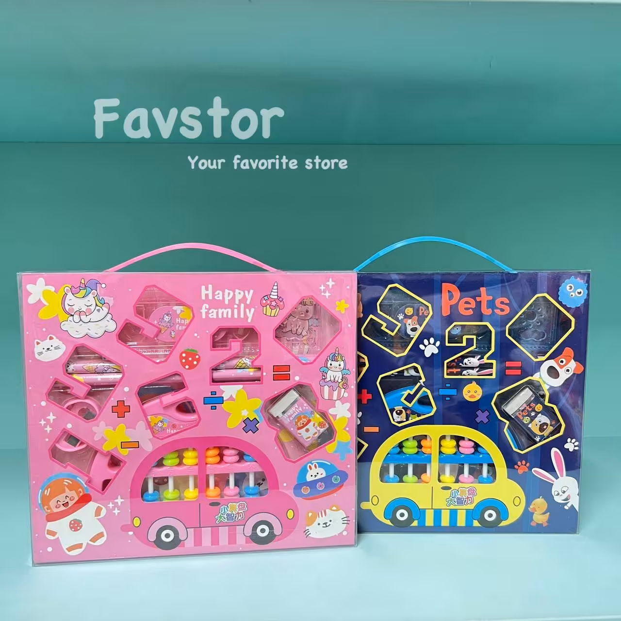 ست جایزه 5 تکه طرح یونیکورن و حیوانات کد HJ-9920