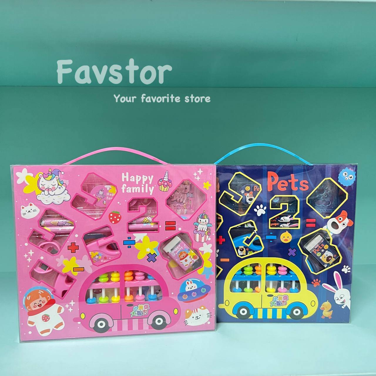 ست جایزه 5 تکه طرح یونیکورن و حیوانات کد HJ-9920