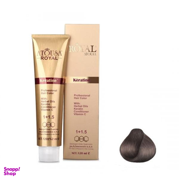 رنگ مو آتوسا رویال (Atousa Royal) شماره 7.1 حجم 120 میلی‌لیتر رنگ بلوند دودی متوسط