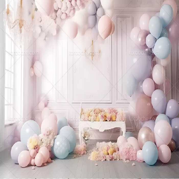 بک دراپ عکاسی تولد کودک | گرافیک با طعم تربچه