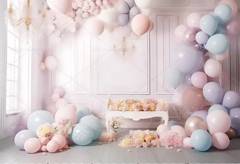 بک دراپ عکاسی تولد کودک | گرافیک با طعم تربچه