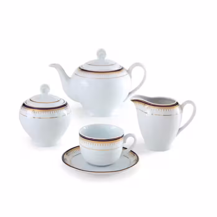 سرویس چای خوری خاطره چینی زرین 17 پارچه ایتالیا اف