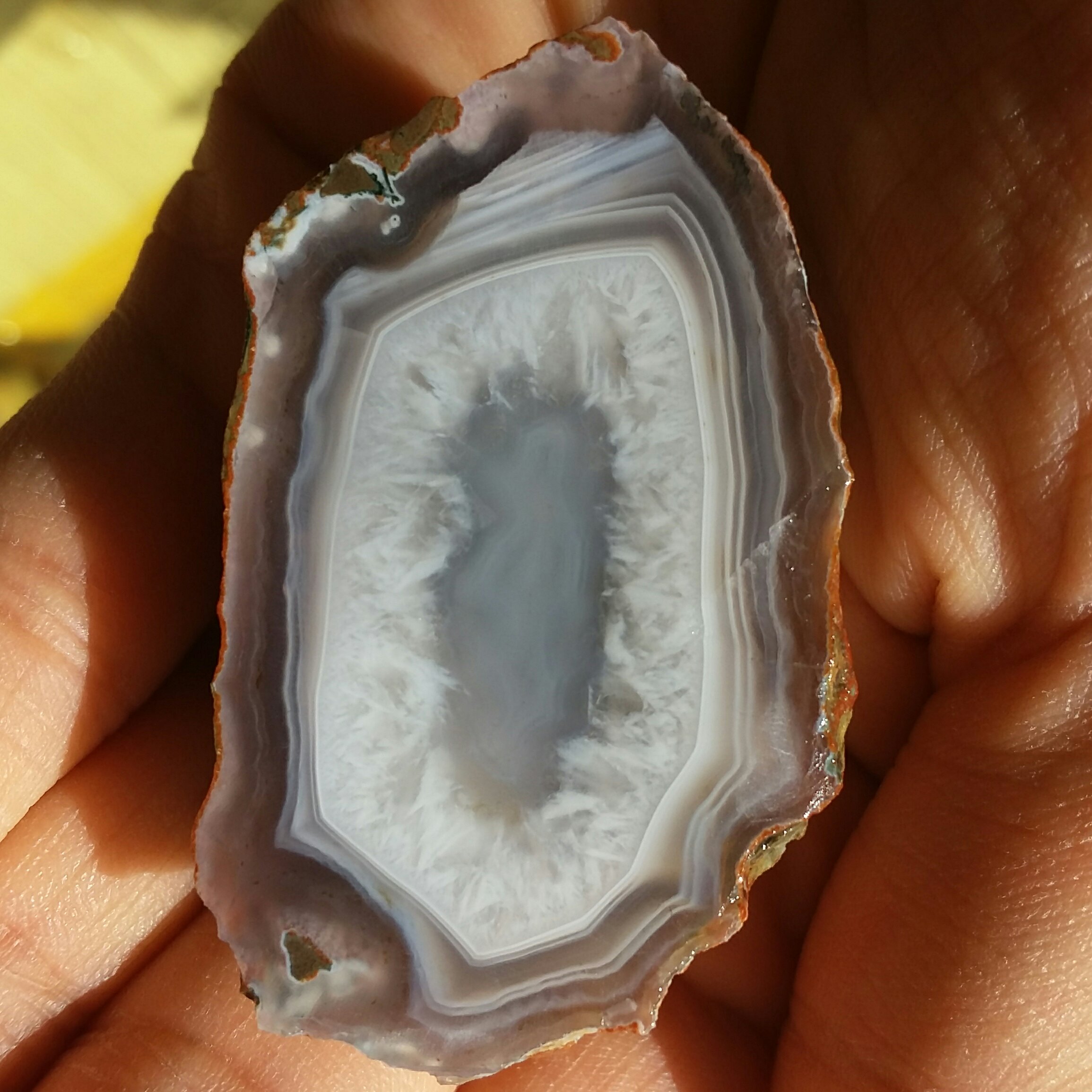 اسلایس سنگ راف عقیق سلیمانی 3بعدی محششر 100درصد طبیعی بی نظیر دیددددنی