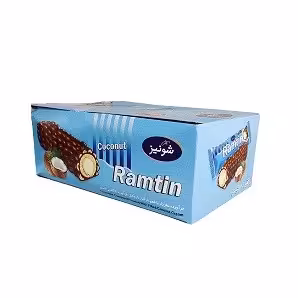 شکلات رامتین نارگیلی شونیز  19 گرم بسته 24 عددی