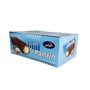 شکلات رامتین نارگیلی شونیز 19 گرم بسته 24 عددی