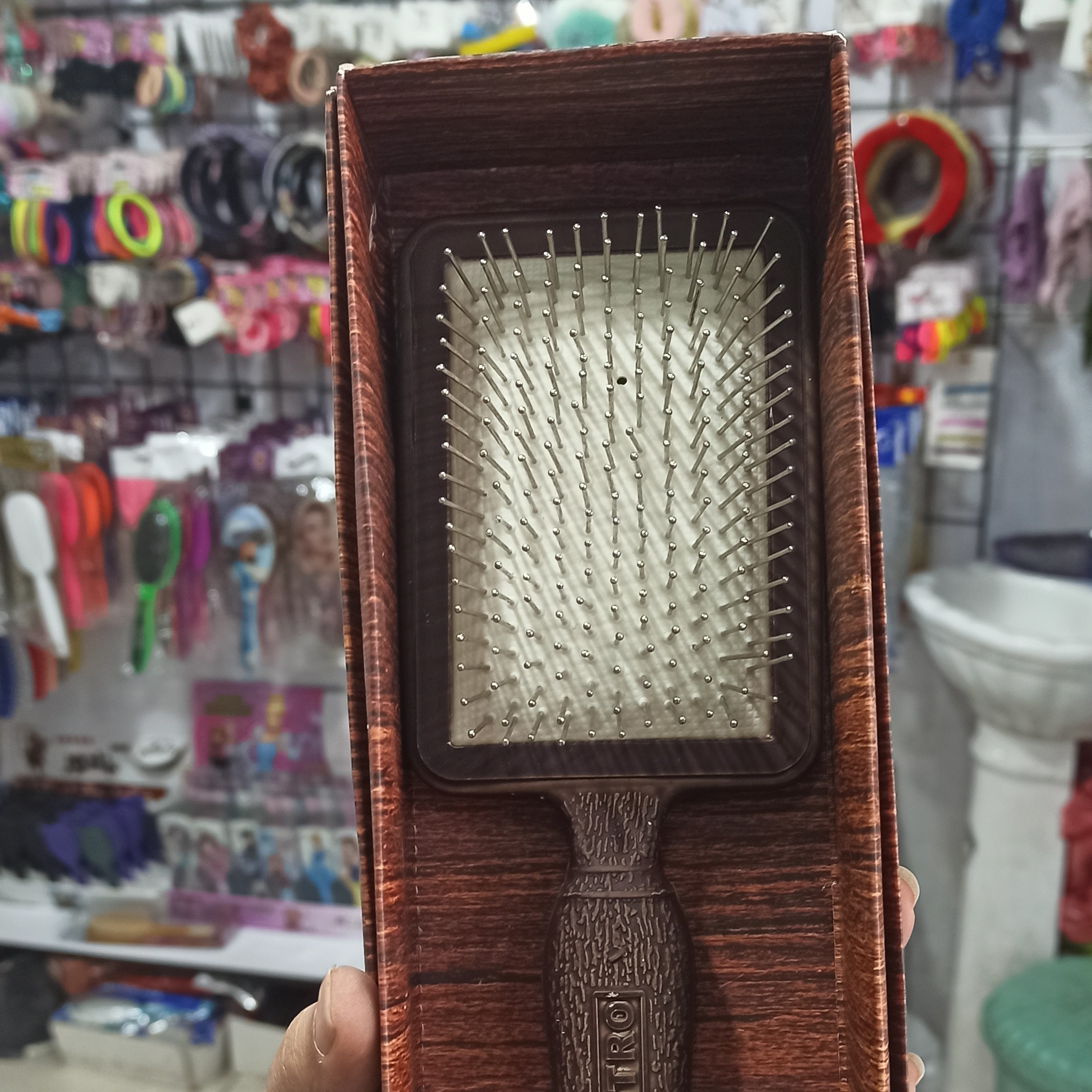 برس مو دسته چوبی ضد اب ارایشی و بهداشتی دسته چوبی