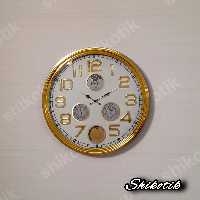 ساعت دیواری  سه زمانه (3 موتوره ) پاندول دار