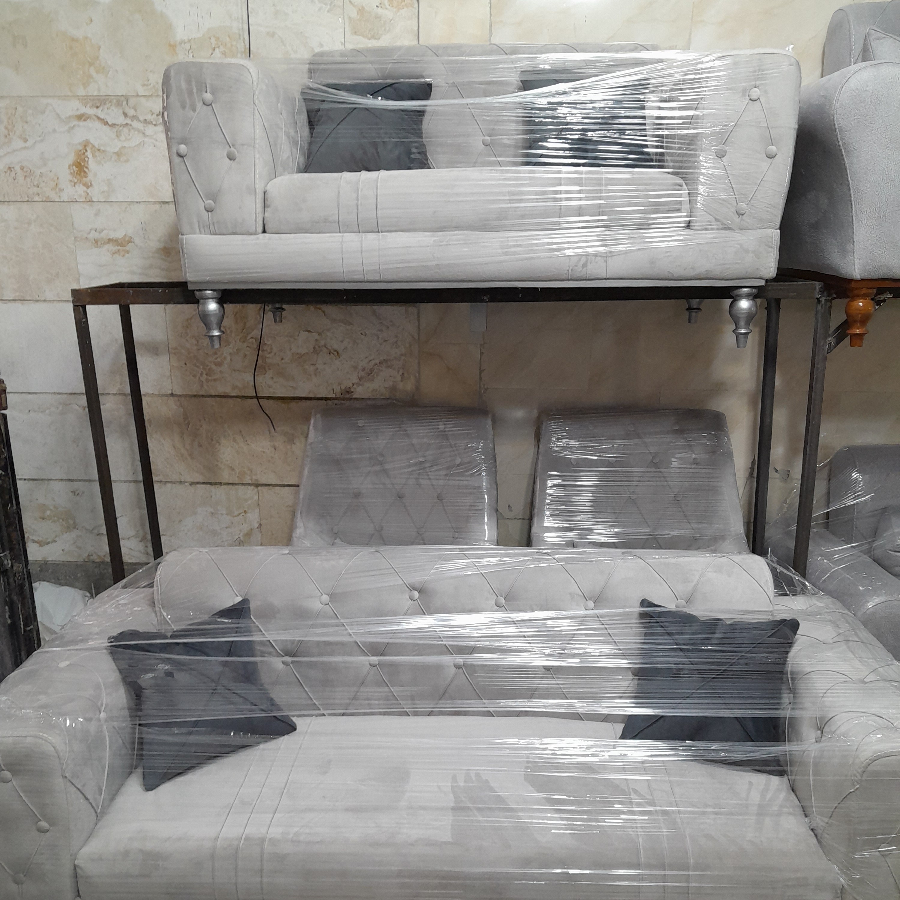 مبل 7 نفره چستر یونانی باتیس کیفیت درجه یک کلاف چوب روس