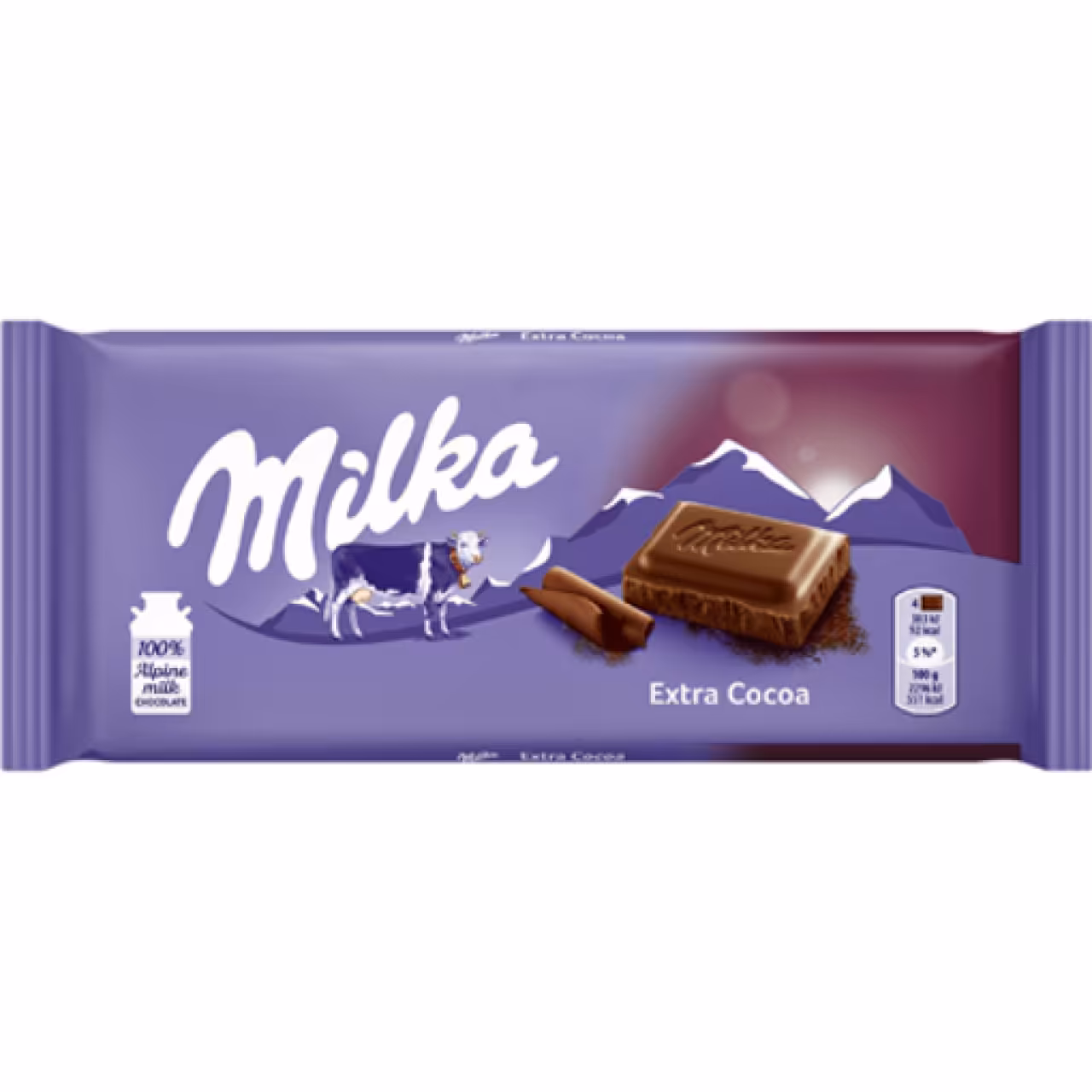 شکلات میلکا مدل اکسترا کاکائو 100 گرم