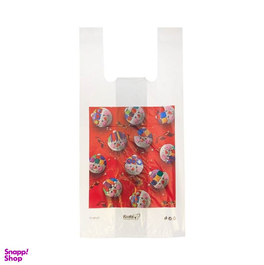نایلون دسته دار طرح آدم برفی کد KOA3645 سایز 45×36 بسته 100 عددی