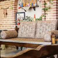 ست 5 تکه پشتی سنتی طرح سالار رنگ گردویی