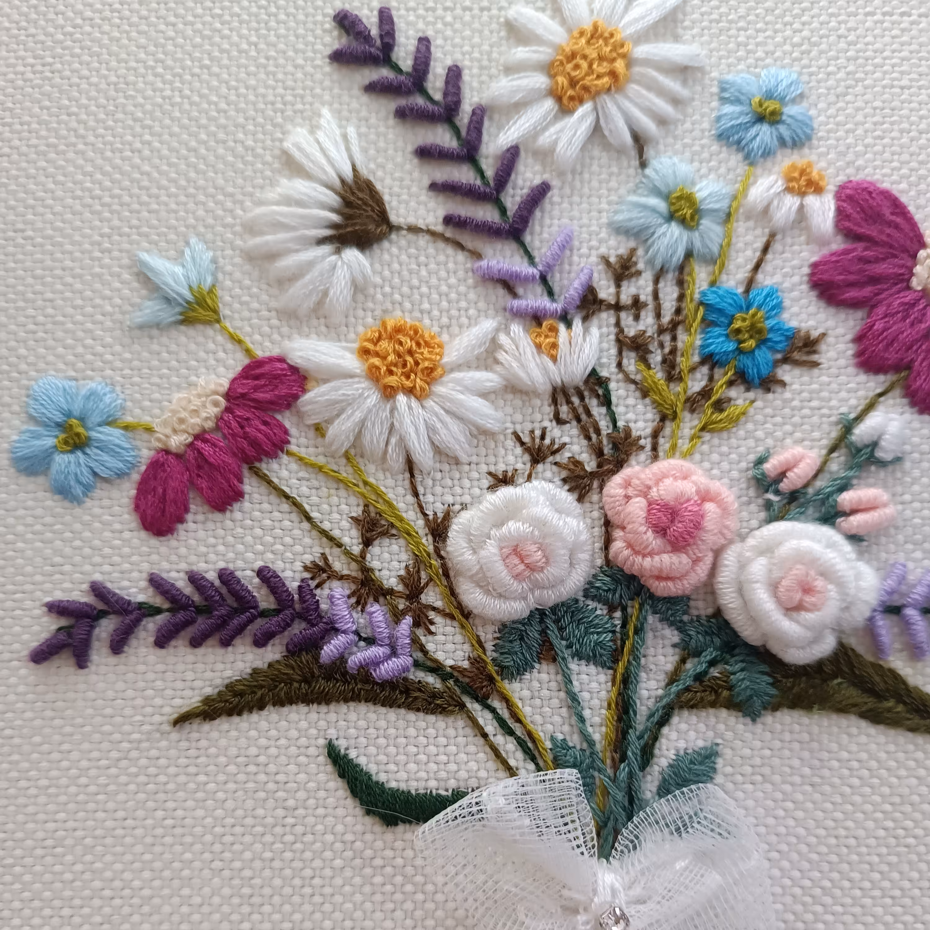 تابلو گلدوزی گل