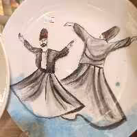 بشقاب نقاشی زیر لعابی جذاب سایز  27