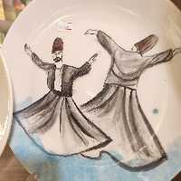 بشقاب نقاشی زیر لعابی جذاب سایز  27